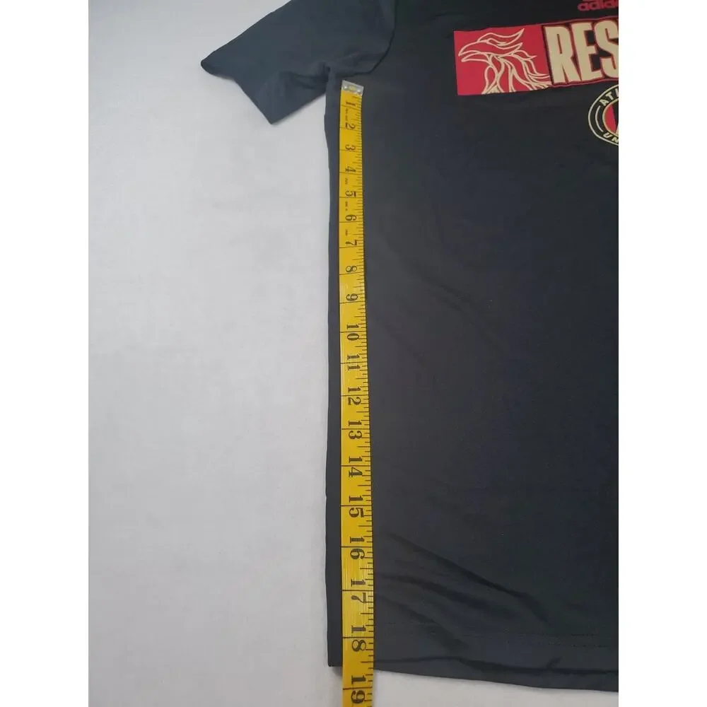 Adidas Mens Large Black Graphic Resurgen Atlanta United FC Pullover Shirt